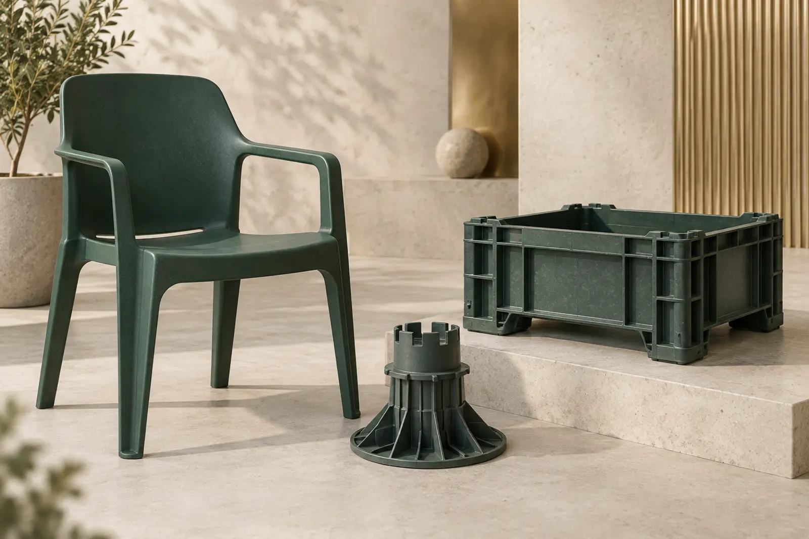Construction Components application made from recycled plastic
